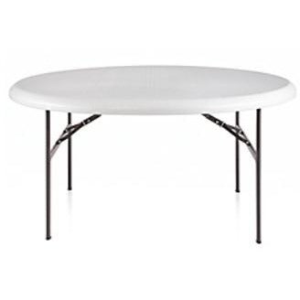 Realspace Folding Table, Molded Plastic Top, 60
