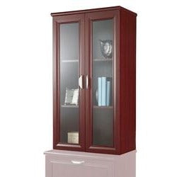 (Scratch & Dent) Realspace Outlet Magellan 2-Shelf Hutch For Lateral File Cabinet, Classic Cherry