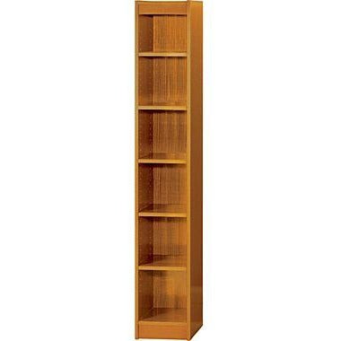 Safco WorkSpace Wood Veneer Baby Bookcases, Medium Oak, 6 Shelves, 72