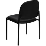 Comfort Black Vinyl Stackable Steel Side Chair
