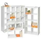 Brenton Studio Outlet Cube Bookcase, 8-Cube, 52 3/9"H x 27 3/8"W x 14 7/8"D, White