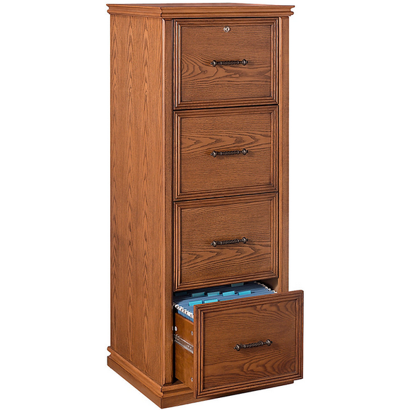 (Scratch & Dent) Realspace Outlet Premium Wood File, 4 Drawers, 55 2/5