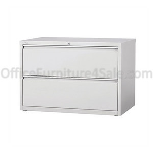 (Scratch & Dent) WorkPro Outlet Steel Lateral File, 2-Drawer, 28"H x 42"W x 18 5/8"D, Light Gray