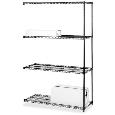 Lorell Outlet Industrial Wire Shelving Add-On Unit, 36