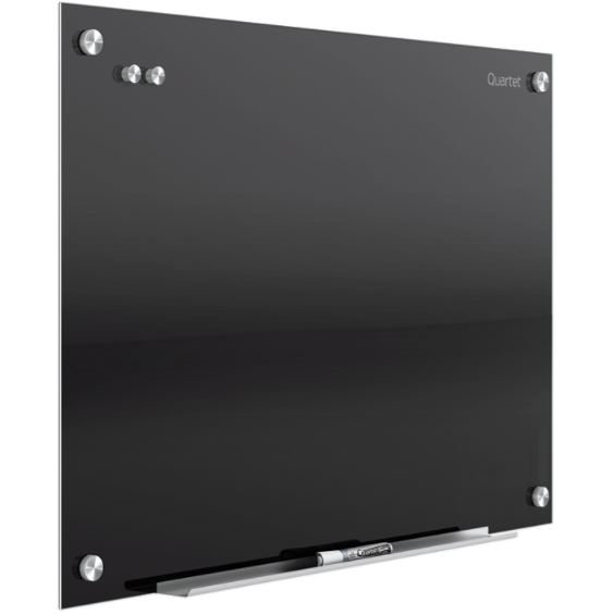 Quartet Infinity Magnetic Black Glass Marker Board, 36