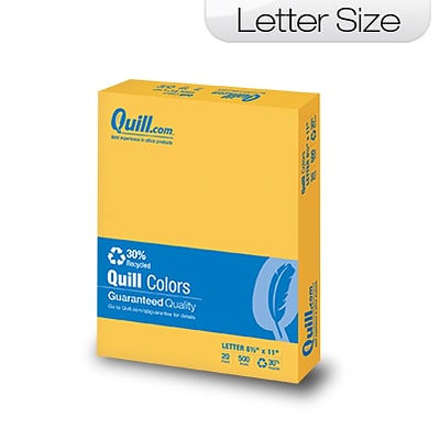 (Open Ream) Quill Colored Paper, 20 lbs, 8.5