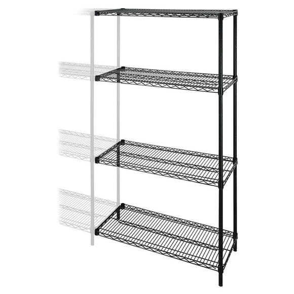 Lorell Outlet Industrial Wire Shelving Add-On Unit, 48