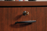 (Scratch & Dent) Sauder Outlet Via Wood Letter/Legal Size Lateral File Cabinet, Classic Cherry/Soft Black