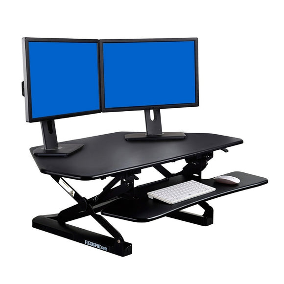 (Scratch & Dent) FlexiSpot Outlet Height-Adjustable Standing Desk Riser With Removable Keyboard Tray, 41