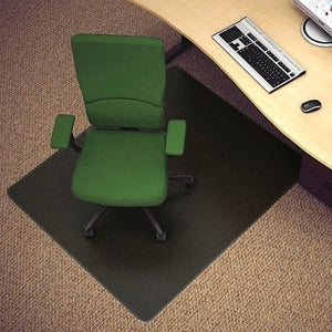 Deflect-O Outlet Black Vinyl Chair Mat For Hard Floors, 45"W x 53"D