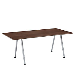 Iceberg OfficeWork Freestyle Table Top, 72"W x 36"D, Walnut (Legs Set sold separately)