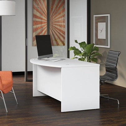 (Scrtach & Dent) Bush Business Furniture Studio C Bow Front Desk, 60