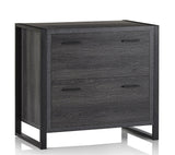 Realspace Outlet DeJori 33"W 2-Drawer Lateral File Cabinet, Charcoal