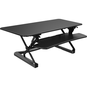 FlexiSpot Height-Adjustable Standing Desk Riser With Removable Keyboard Tray, 47" W, Black