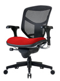 WorkPro Outlet Quantum 9000 Series Mesh/Fabric Mid-Back Manager's Desk Chair, Cherry/Black