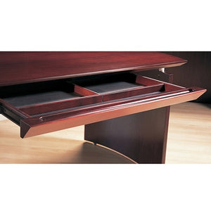 Mayline Outlet Group Napoli Center Desk Drawer, 2"H x 30"W x 18"D, Mahogany