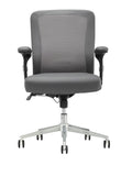 Realspace Outlet Modern Comfort Cassia Mesh/Bonded Leather Mid-Back Manager's Chair, Gray/Silver