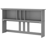 Bush Furniture Salinas Hutch for L Shaped Desk, 60"W, Cape Cod Gray