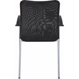 Weston Mesh Stackable Visitor Chair, Black