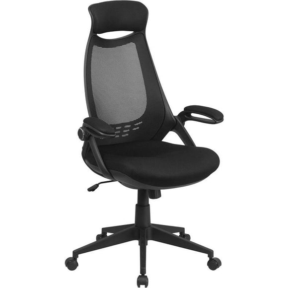 Adagio Series High Back Mesh Executive Swivel Office Chair with Flip-Up Arms