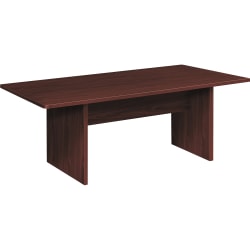 (Scratch & Dent) HON Foundation 72"W x 36"D Rectangle Conference Table, Panel Base, Mahogany Finish