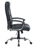 Karlin High-Back Bonded Leather Chair, Black