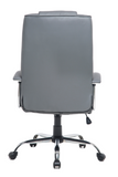 Karlin High-Back Bonded Leather Chair, Gray