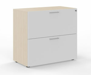 Leah Two-Drawer 36"W Locking Lateral File Cabinet, Sand Ash/White