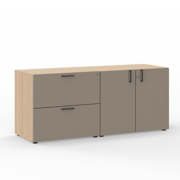 Leah Credenza Combo 2-Drawer Lateral File & 2-Doors Storage Cabinet 72