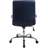 RealBiz II Modern Comfort Series Mid-Back LeatherPro Chair, Midnight Blue