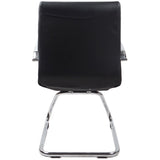 RealBiz II Modern Comfort Series Visitor LeatherPro Chair, Jet Black