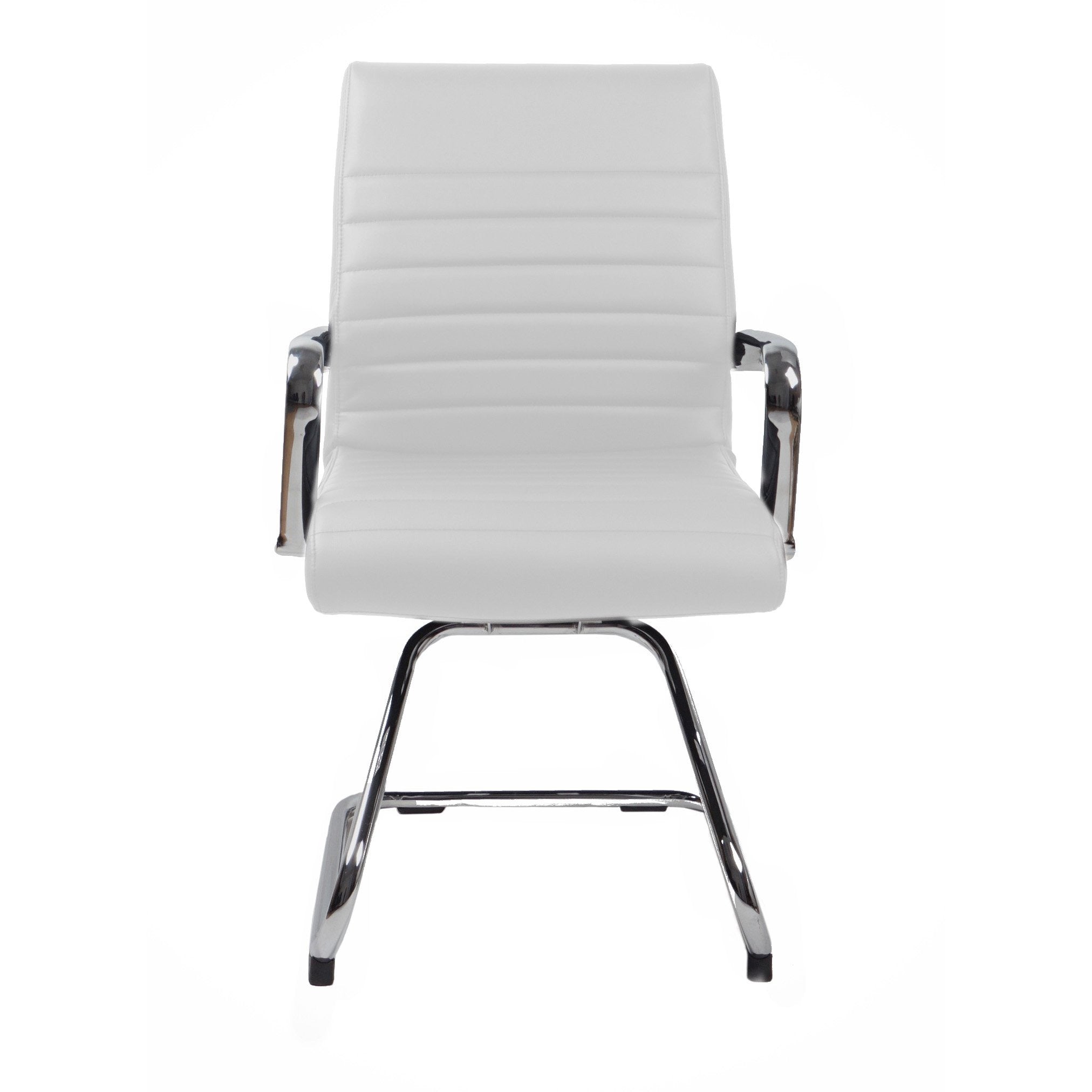 RealBiz II Modern Comfort Series Visitor LeatherPro Chair, Pure White