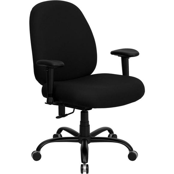Samson Series Big & Tall 400 lb. Rated Fabric Executive Ergonomic Office Chair, Black with Adjustable Back and Arms