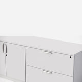 Sheridan Credenza 72"W x 22"D Combo 2-Drawer Lateral File & 2-Doors Storage Cabinet - White