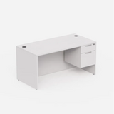 Sheridan Straight Desk 60"W x 30"D with Hanging Box/File Pedestal - White