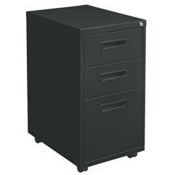 (Scratch & Dent) HON 1600 Series 3-Drawer Pull-File Pedestal, 28"H x 15"W x 20"D, 49 Lb., Black