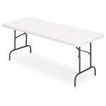 (Scratch & Dent) Realspace Outlet Molded Plastic Top Folding Table, 8'W, Gray Granite