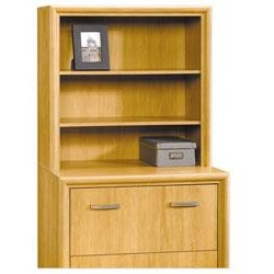 OF4S Outlet State Street Hutch For Lateral File, 32 1/8"H x 33 1/8"W x 13 5/8"D, Canyon Maple