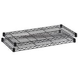 Safco Outlet Commercial Wire Shelving, Additional Shelves, Black, Pack Of 2