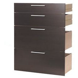Tvilum-Scanbirk Prima Drawer Kit For Bookcases, 2 Small Drawers/2 File Drawers, Coffee
