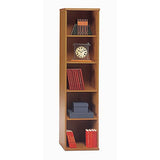 Bush Components Open Single Bookcase, 72 7/8''H x 17 7/8''W x 15 3/8''D, Natural Cherry/Graphite Gray