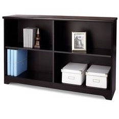 Realspace Outlet Magellan Collection 2-Shelf Sofa Bookcase, Espresso