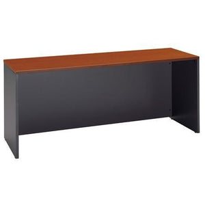 Bush Business Furniture Outlet Components Credenza Desk, 72"W x 24"D, Auburn Maple/Graphite Gray