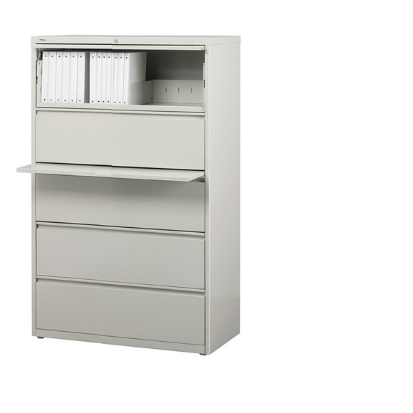 (Scratch & Dent) Realspace PRO Outlet Steel Lateral File, 5-Drawer, 67 5/8