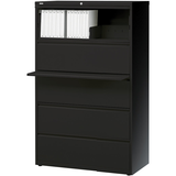 (Scratch & Dent) Realspace PRO Outlet Steel Lateral File, 5-Drawer, 67 5/8"H x 36"W x 18 5/8"D, Black