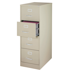 (Scratch & Dent) Realspace PRO 26 1/2"D Vertical Legal-Size File Cabinet, 4-Drawer, Putty
