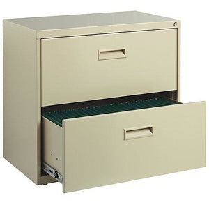 (Scratch & Dent) Realspace Outlet SOHO 30"W Metal Lateral 2-Drawer File Cabinet, Putty