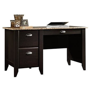 (Scratch & Dent) Sauder Samber Desk, 29 1/2"H x 53 1/8"W x 23 1/2"D, Granite/Jamocha Wood