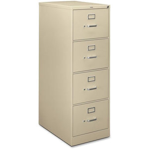 HON H320 Series 26 1/2''D Vertical 4-Drawer Legal File Cabinet, Putty