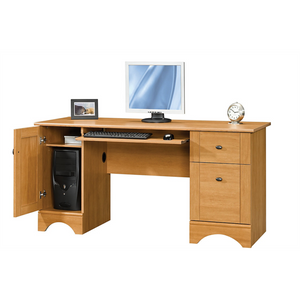 Realspace Dawson Outlet 60'' Computer Desk, 30''H x 60''W x 24''D, Canyon Maple